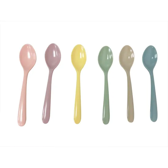 Pastel Melamine Spoons 18.3 cm - Pack of 6 - Modern Teaching Aids NZ
