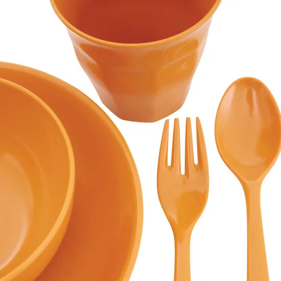 Orange Melamine Dinner Set Allergy - Set of 5 - Modern Teaching Aids NZ