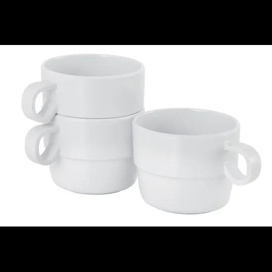 Melamine Stacking Mugs - White - 7cm - Set of 12 - Modern Teaching Aids NZ