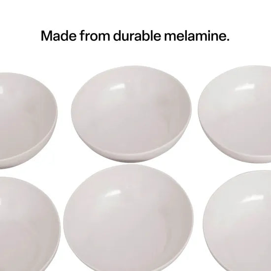 Melamine Bowls - White - 14 x 4.5cm - Set of 12 - Modern Teaching Aids NZ