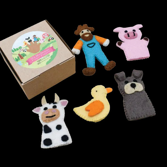 Old Mr MacDonald Farm Animals Finger Puppet Set - Modern Teaching Aids NZ