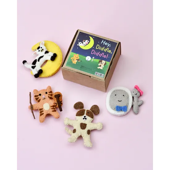 Hey Diddle Diddle! Finger Puppet Set - Modern Teaching Aids NZ