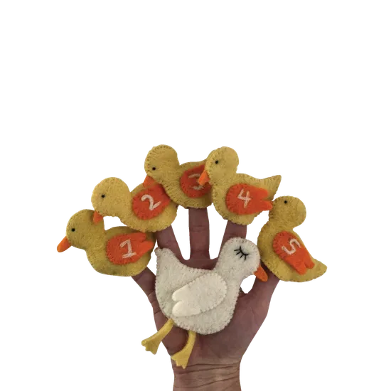 Five Little Ducks Finger Puppet Set - Modern Teaching Aids NZ