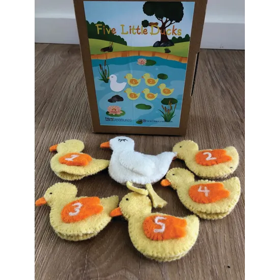 Five Little Ducks Finger Puppet Set - Modern Teaching Aids NZ