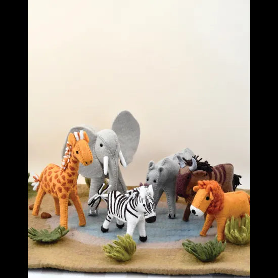 Felt Safari Animals Set of 6 - Modern Teaching Aids NZ