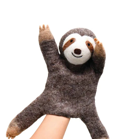 Felt Hand Puppet Sloth - Modern Teaching Aids NZ