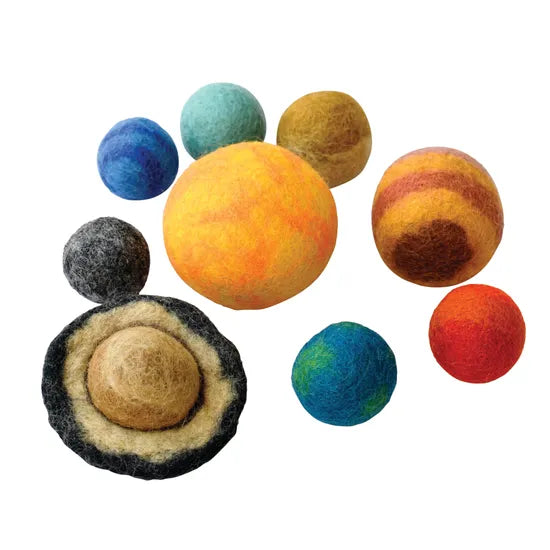 Solar System Space Felt Planets