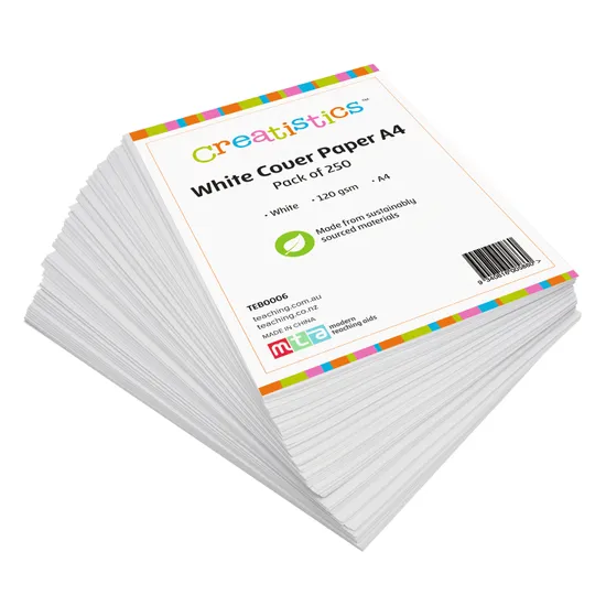 White Cover Paper A4 120gsm - Pack of 250 - Modern Teaching Aids NZ