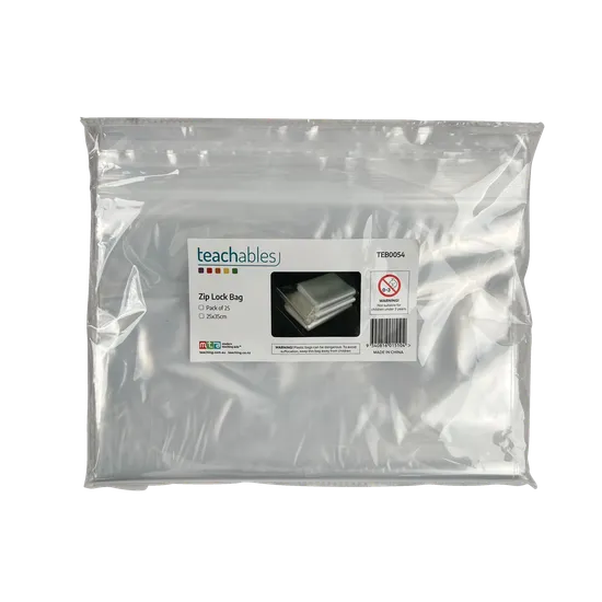 PE Zip Lock Bags 25 x 35 cm - Pack of 25 - Modern Teaching Aids NZ