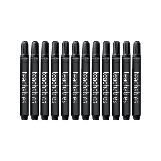 Teachables Permanent Marker Bullet Tip Black PK12 - Modern Teaching Aids NZ