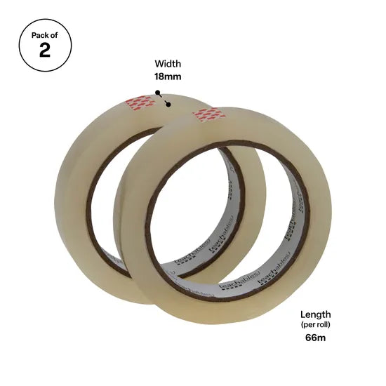 Teachables Sticky Tape 18mm x 66m Pk 2 - Modern Teaching Aids NZ