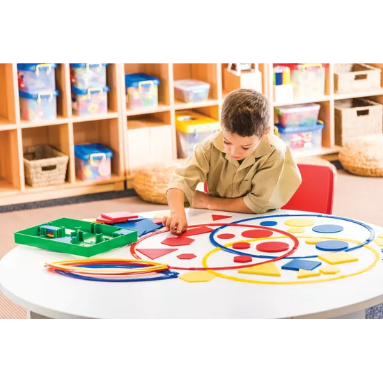 Teachables Large Attribute Blocks Set - 60 Pieces, 5 Shapes - Modern Teaching Aids NZ