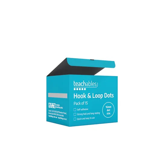 Hook & Loop Circle Dots 16 mm - Pack of 15 - Modern Teaching Aids NZ