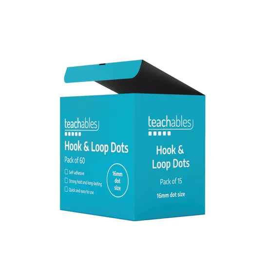 Hook & Loop Circle Dots 16 mm - Pack of 60 - Modern Teaching Aids NZ