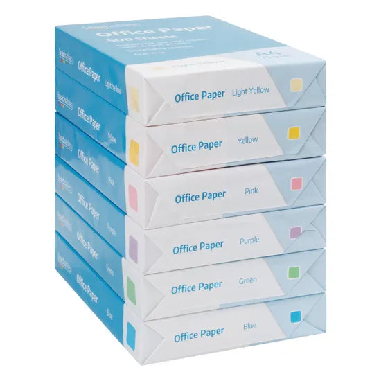Office Paper A4 Yellow - Pack of 500 - Modern Teaching Aids NZ