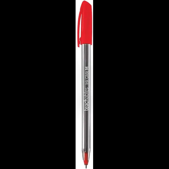Ink Glide Ballpoint Pens Red - Pack of 10 - Modern Teaching Aids NZ