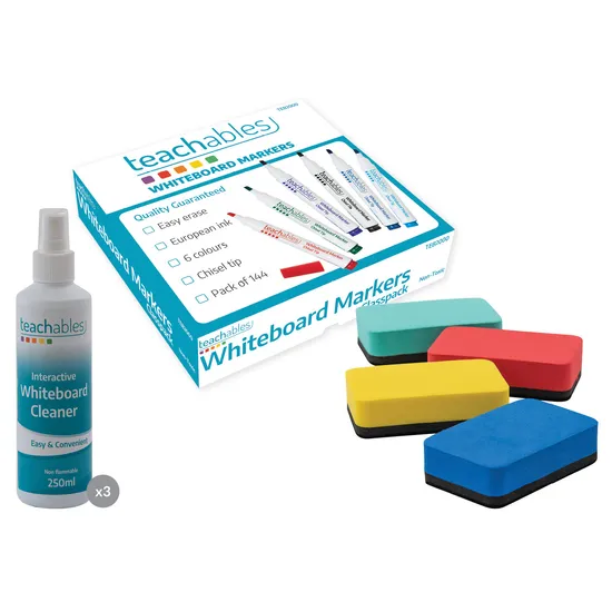 Teachables Whiteboard Marker and Cleaning Kit - Modern Teaching Aids NZ