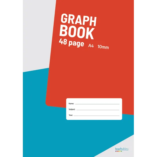 Teachables Graph Book A4 10mm 48p - Modern Teaching Aids NZ