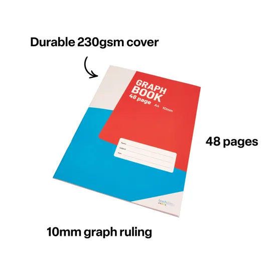 Teachables Graph Book A4 10mm 48p - Modern Teaching Aids NZ