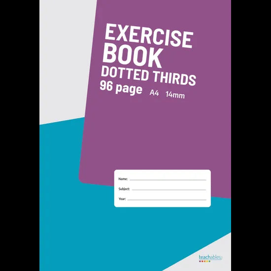 Teachables Dotted Thirds A4 14mm 96p - Modern Teaching Aids NZ