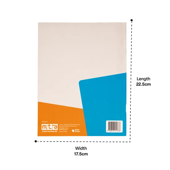 Teachables Exercise Book 225x175 mm 8 mm 64p - Modern Teaching Aids NZ
