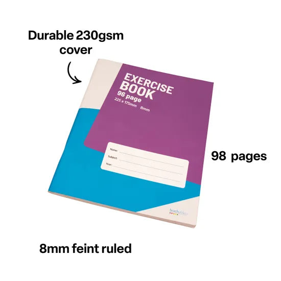 Teachables Exercise Book 225x175 mm 8 mm 96p - Modern Teaching Aids NZ