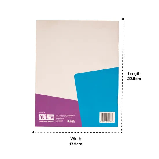 Teachables Exercise Book 225x175 mm 8 mm 96p - Modern Teaching Aids NZ