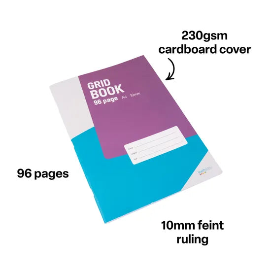 Teachables Grid Book A4 10 mm 96p - Modern Teaching Aids NZ