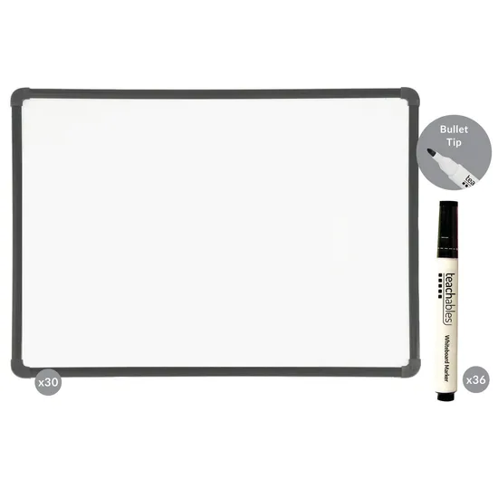Classroom Large Mini Whiteboard and Marker Kit - Modern Teaching Aids NZ