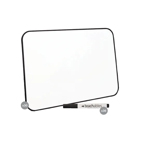 Classroom Large Mini Whiteboard and Marker Kit