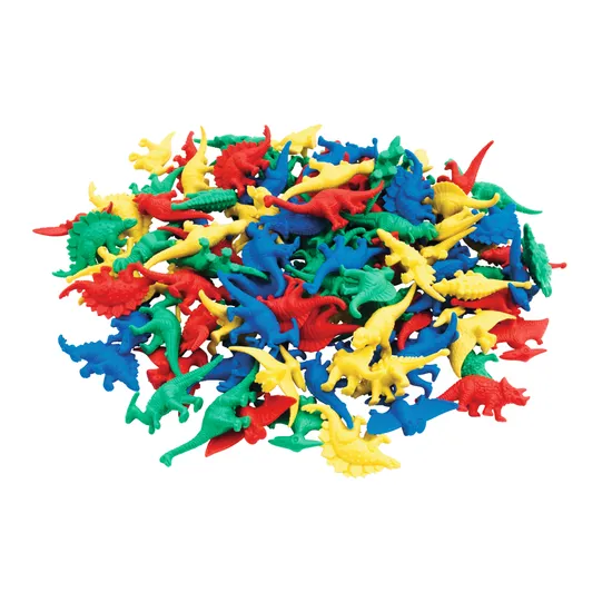 Teachables Mini Dinosaurs Counters - Set of 128 in Jar - Modern Teaching Aids NZ