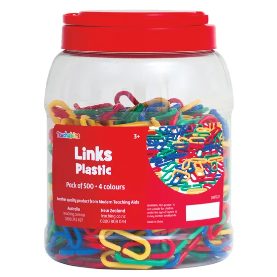 Teachables Counting Links - 500 Pieces in Jar - Modern Teaching Aids NZ
