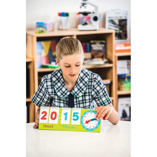Teachables Clock Flip Charts - Time-Telling Tool, Set of 10 - Modern Teaching Aids NZ