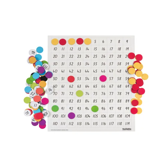 Teachables Magnetic Hundred Board & Counter Set - Teaching Kit - Modern Teaching Aids NZ