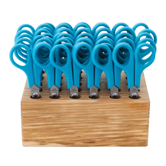 Teachables Scissor Block with 30 Stationery Scissors 14 cm Blue