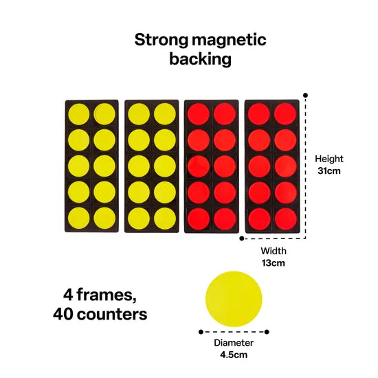 Teachables Large Magnetic Tens Frames - Demonstration Set - Modern Teaching Aids NZ