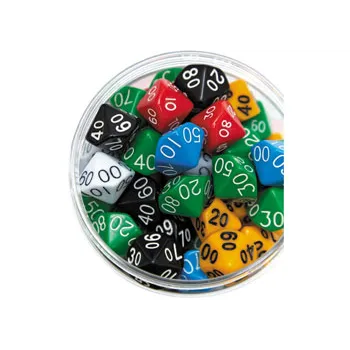 Teachables Place Value Dice - Tens, 10-Sided, 100 Pieces - Modern Teaching Aids NZ