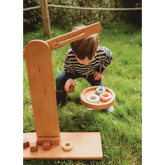 Teachables Wooden Outdoor Pan Scale - Measurement Learning Tool - Modern Teaching Aids NZ