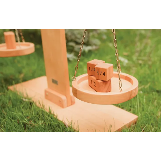 Teachables Wooden Outdoor Pan Scale - Measurement Learning Tool - Modern Teaching Aids NZ