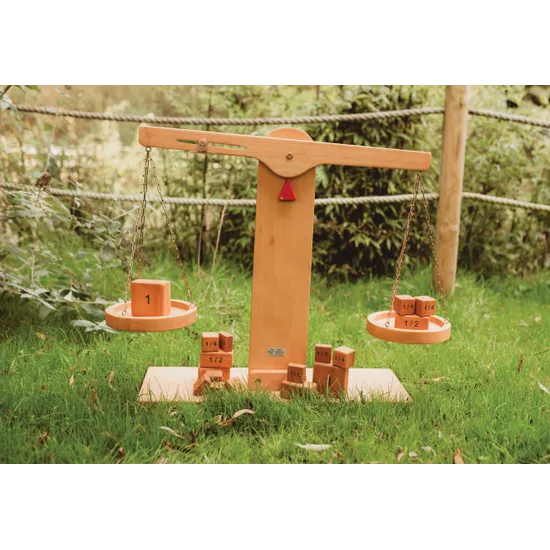 Teachables Wooden Weighted Fraction Blocks - Outdoor Scale Accessory - Modern Teaching Aids NZ