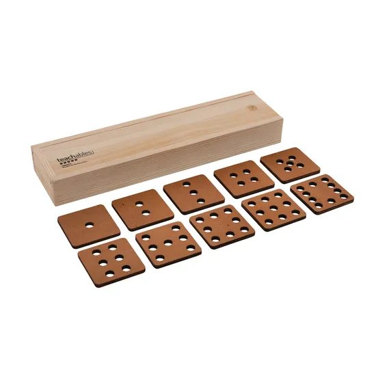 Teachables Tactile Dots Tiles - Wooden, Set of 10 - Modern Teaching Aids NZ