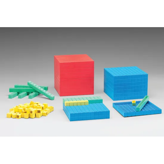 Teachables Eco-Plastic Base Ten Set - With Storage - Modern Teaching Aids NZ