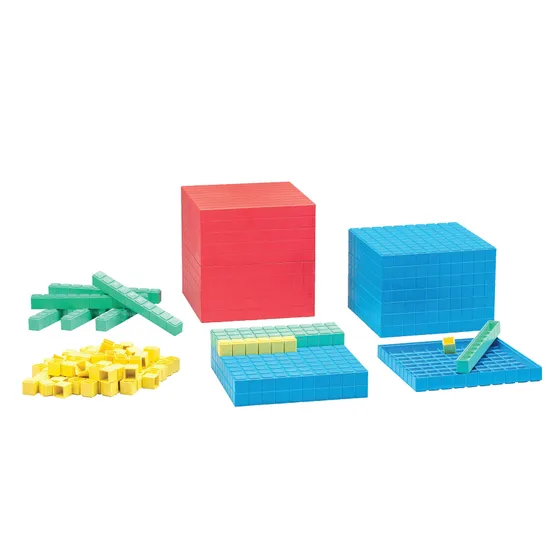 Teachables Eco-Plastic Base Ten Set - Set of 121 - Modern Teaching Aids NZ