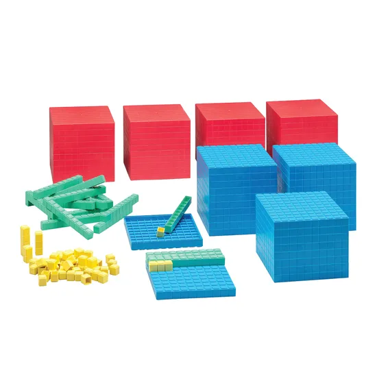 Teachables Eco-Plastic Base Ten Class Set - Set of 184 - Modern Teaching Aids NZ