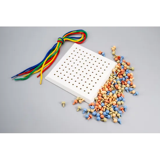 Creative Lace & Peg Board Set Natural Colours - Modern Teaching Aids NZ
