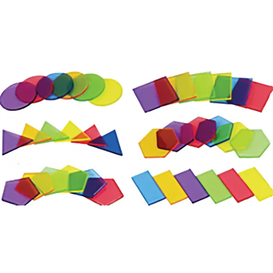 Translucent Attribute Shape Set - 36 pc - Modern Teaching Aids NZ