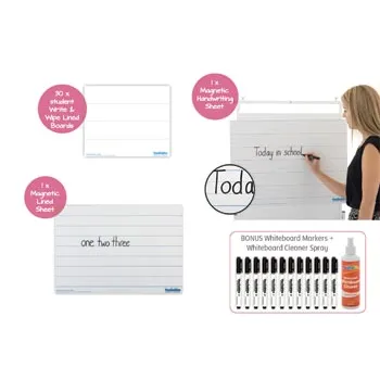 Lined Write & Wipe Classroom Kit - Modern Teaching Aids NZ
