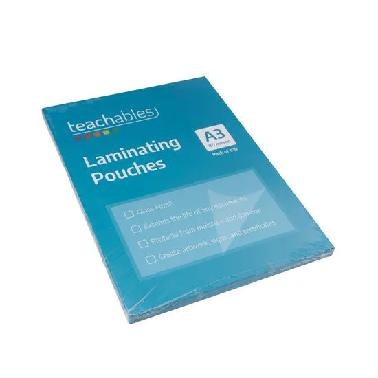 Teachables Laminating Pouches 80 mic A3 - Pack of 100 - Modern Teaching Aids NZ