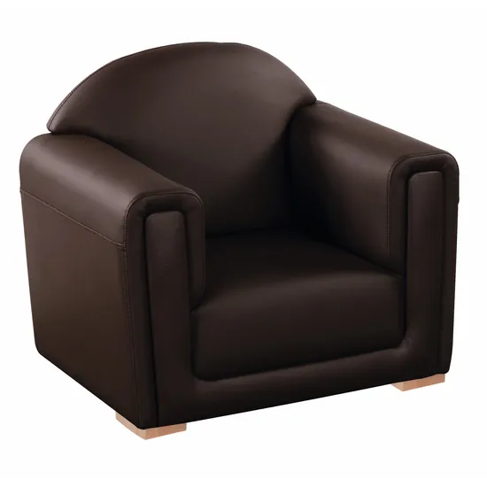 Single Seat Kiddie Lounge Choc Brown - Modern Teaching Aids NZ