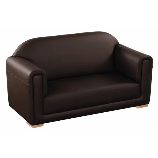 Double Seat Kiddie Lounge Choc Brown - Modern Teaching Aids NZ